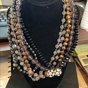 Lindell NYC Elegant Multi-Strand Beaded Necklace